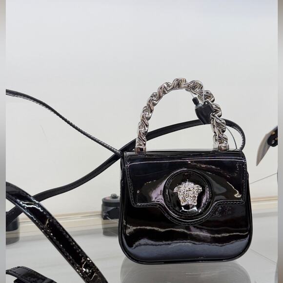 Versace Handbags - Versace La Medusa mini leather tote NWT